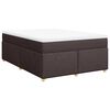 vidaXL Boxspringbett mit Matratze Dunkelbraun 140x200 cm Stoff