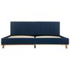 vidaXL Bettgestell Blau Stoff 160x200 cm