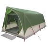 vidaXL Tunnelzelt mit Dach Gr&uuml;n 10 Personen Polyester und Stahl