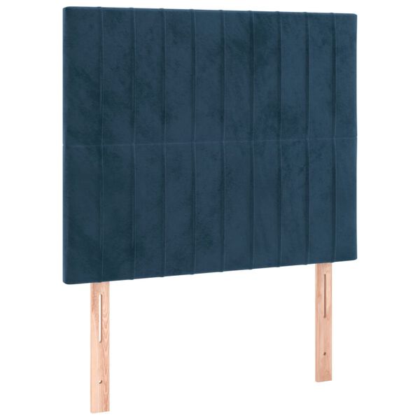 vidaXL Kopfteil Dunkelblau 90x5x118/128 cm Samt