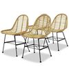 vidaXL Esszimmerst&uuml;hle 4 Stk. Natur Rattan