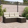 vidaXL Sofa Set mit Kissen 4 pcs Poly-Rattan