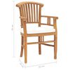 vidaXL 9-tlg. Garten-Essgruppe mit Kissen Massivholz Teak