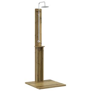 vidaXL Outdoor-Dusche 206 cm Impr&auml;gniertes Kiefernholz und Edelstahl