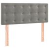 vidaXL Boxspringbett mit Matratze & LED Hellgrau 120x200 cm Samt