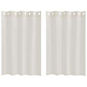 vidaXL Voile-Vorhang 2 stk. Creme 140 x 140 cm Polyester