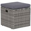 vidaXL 6-tlg. Garten-Lounge-Set mit Auflagen Poly Rattan Grau
