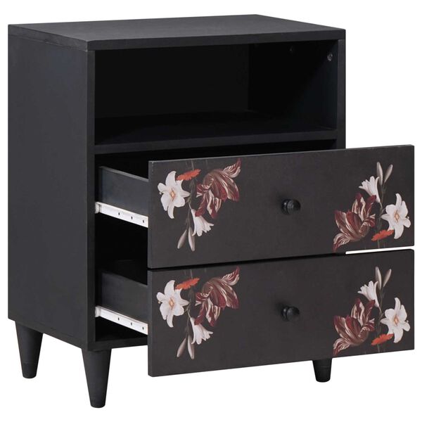 vidaXL Nachttisch Mehrfarbig 50 x 33 x 60 cm Massivholz Mango