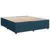 vidaXL Boxspringbett mit Matratze Dunkelblau 200x200 cm Samt