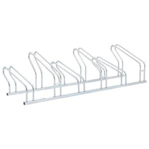 vidaXL Fahrradst&auml;nder f&uuml;r 6 Fahrr&auml;der Freistehend Verzinkter Stahl
