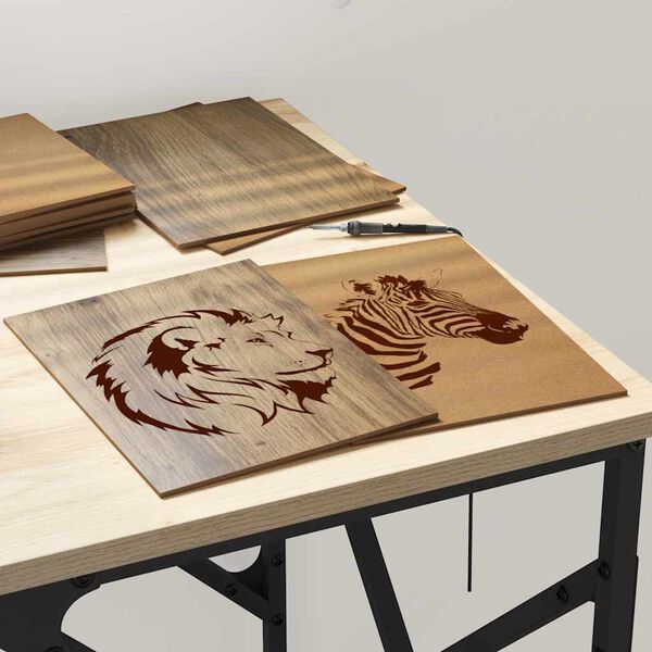 vidaXL Dekoplatten 12 pcs Artisan-Eiche 15 x 21 x 0.3 cm Holzwerkstoff