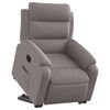 vidaXL Relaxsessel mit Aufstehhilfe Taupe Stoff