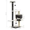 vidaXL Katzenbaum mit Sisal-Kratzs&auml;ulen Dunkelgrau und Wei&szlig; 120 cm