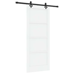 vidaXL Schiebet&uuml;r ORKDAL 83 x 202 cm Massives Kiefernholz Wei&szlig;