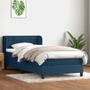 vidaXL Boxspringbett mit Matratze Dunkelblau 80x220 cm Samt