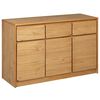 vidaXL Sideboard SAUDA Eiche-Optik 114x43x75,5 cm Kiefernholz