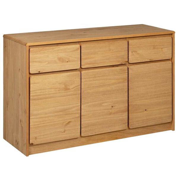 vidaXL Sideboard SAUDA Eiche-Optik 114x43x75,5 cm Kiefernholz