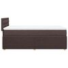 vidaXL Boxspringbett mit Matratze Dunkelbraun 90x190 cm Stoff