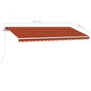 vidaXL Standmarkise Manuell Einziehbar 400x300 cm Orange/Braun