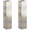 vidaXL Solar LED Weg Licht 2 pcs Silber Edelstahl
