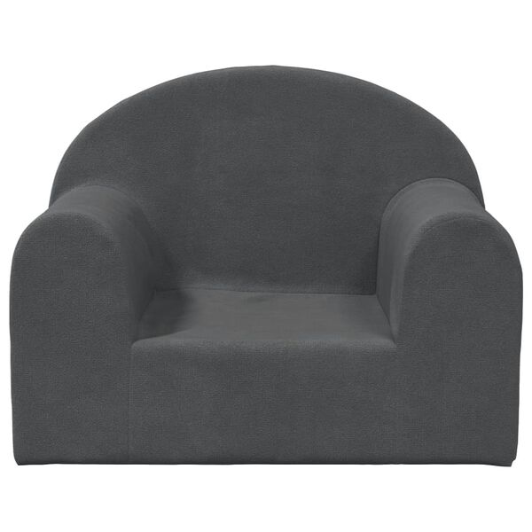 vidaXL Kindersofa Anthrazit Weich Plüsch