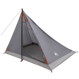 vidaXL Trekkingzelt 4 Personen Grau und Orange