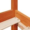 vidaXL Massivholzbett ohne Matratze Wachsbraun 135x190 cm Kiefernholz