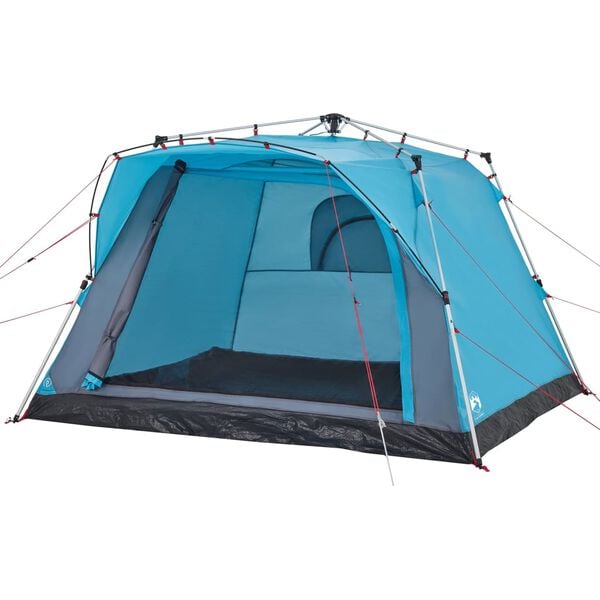 vidaXL Campingzelt 4 Personen Blau Quick Release