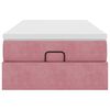 vidaXL Ottoman-Bett mit Matratze Rosa 90x190 cm Samt