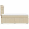 vidaXL Boxspringbett mit Matratze Creme 80x200 cm Stoff