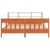 vidaXL Massivholzbett ohne Matratze Wachsbraun 180x200 Kiefernholz
