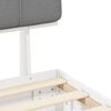 vidaXL Bettgestell mit gepolstertem Kopfteil Hellgrau 200 x 200 cm