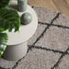 vidaXL Shaggy-Teppich PAMPLONA Hochflor Modern Beige Anthrazit Ø 100cm