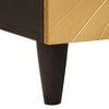 vidaXL Seitenschrank mit Speicher Schwarz und Gold 40 x 33,5 x 110 cm