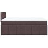 vidaXL Boxspringbett mit Matratze Dunkelbraun 120x190 cm Stoff