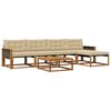 vidaXL Outdoor-Sofagarnitur mit Kissen 6 pcs Natur und Beige