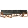 vidaXL Outdoor-Sofagarnitur 6 stk. Natur und Anthrazit
