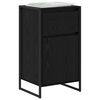 vidaXL Sideboard Schwarz Eichen-Optik 81 x 36 x 150.5 cm Holzwerkstoff