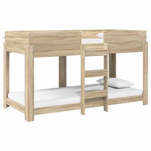 vidaXL Etagenbett f&uuml;r Kinder Sonoma-Eiche 90 x 200 cm Holzwerkstoff