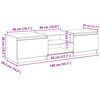 vidaXL TV-Schrank mit LED-Leuchten Wei&szlig; 140x40x36 cm