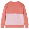 Kinder-Sweatshirt mit Farbblock Rosa 140
