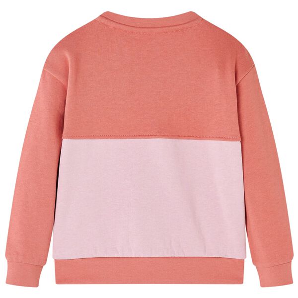 Kinder-Sweatshirt mit Farbblock Rosa 140
