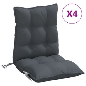 vidaXL Niedriglehner-Auflagen 4 Stk. Anthrazit Oxford-Gewebe