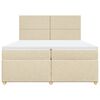 vidaXL Boxspringbett mit Matratze Creme 200x200 cm Stoff