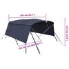 vidaXL 4-Bow Bimini-Top mit Seitenteilen 243x(230-244)x137 cm
