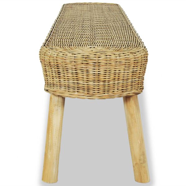 vidaXL Flurbank 160 x 35 x 45 cm Rattan Natur