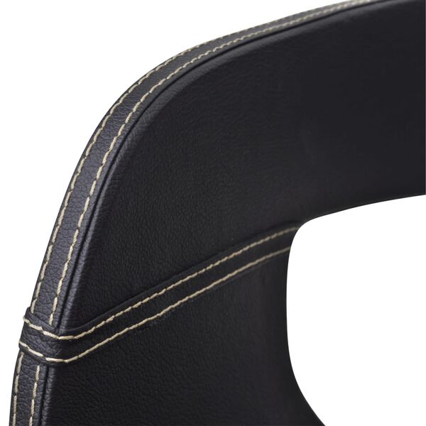 vidaXL Esszimmerst&uuml;hle 4 Stk. Schwarz Bugholz und Kunstleder