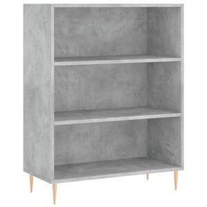 vidaXL B&uuml;cherregal Betongrau 69,5x32,5x90 cm Holzwerkstoff