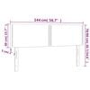 vidaXL Kopfteile Creme 144x5x78/88 cm Stoff