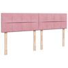 vidaXL Boxspringbett mit Matratze Rosa 180x200 cm Samt